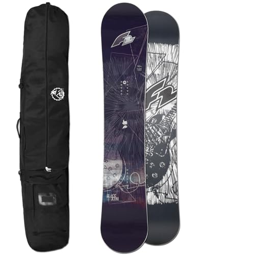 F2 Herren Freestyle Camber Snowboard BLACKDECK 2024 - 157 cm + Bag