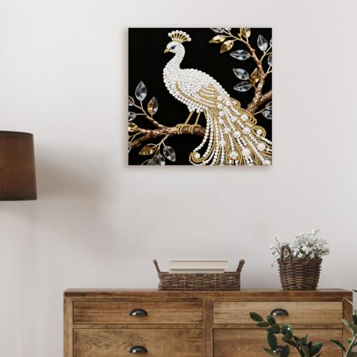 Kit de pintura de perlas DIY de pavo real para relajación y mindfulness 7