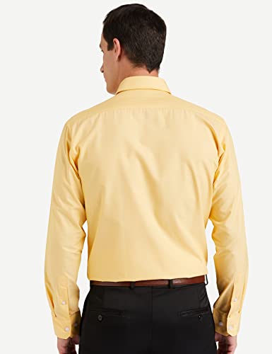 Image of Men's Solid Cotton Blend Formal Shirt with Pocket | Plain Design with Spread Collar & Full Sleeves - Regular Fit (Pack of 2)