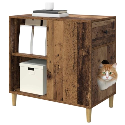 Maison pour chat bois d'ingénierie contre désordre salon - 4