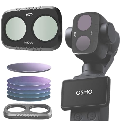 DJI Osmo Pocket 4P �Ή� �t�B���^�[/�����Y�t�B���^�[�Z�b�g ���w�R�[�e�B���O ���w�K���X �A���~�j�E�������t���[�� �����h�� (UV)