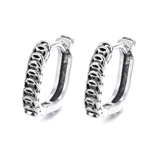 Pendientes de aro de plata Feng Shui como regalo de joyería con moneda de cobre de la suerte