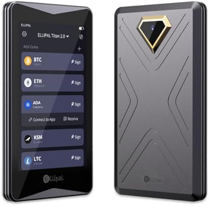 ELLIPAL Titan 2.0 Crypto Cold Wallet, Hardware Wallet, 100% Offline, Air-gapped - The Most Secure Crypto Wallet for 10000+ Coins & Tokens & NFTs