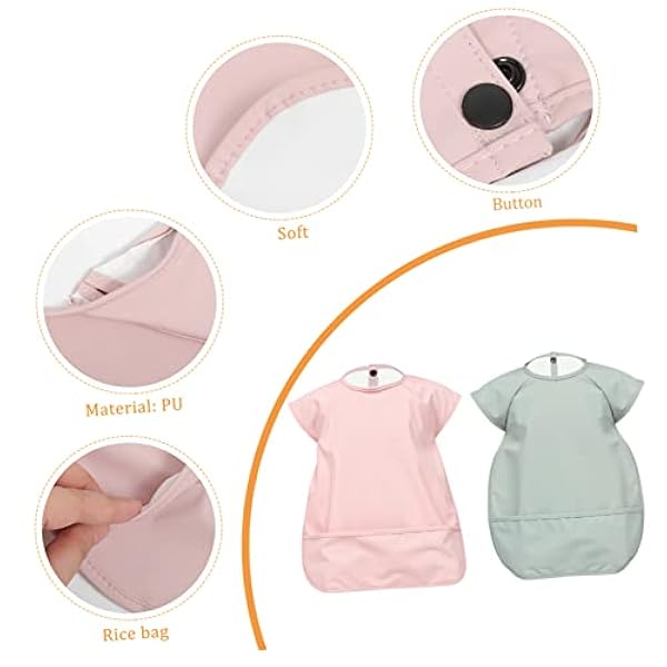ibasenice 10 Stuks Voeden Kleding Baby Schort Slabbetje Kind Schort Baby Pu Baby Kwijlen Slabbetje Peuter Baby Slabbetje Denemarken Reverse Dressing Druipend Water Eten Kleding Slabbetje Om