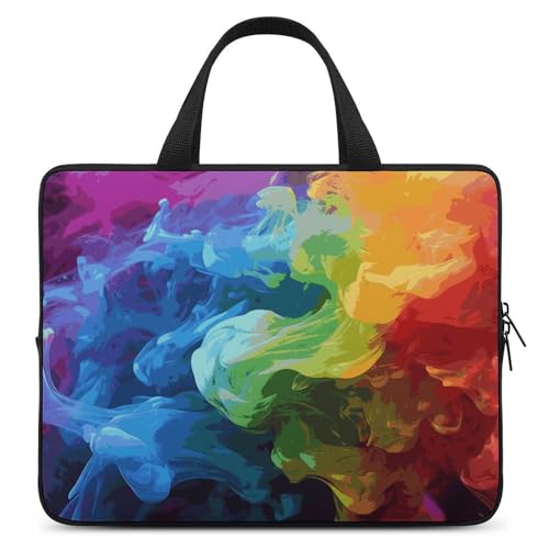 Sac pour ordinateur portable Rainbow Smoke durable contre la pluie et chocs