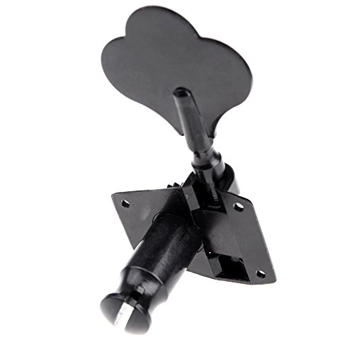 KKmoon Conjunto de teclas 4R Black Electric Bass Tuners Machine Tuning Pegs Keys