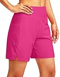 G Gradual Women's 7' Long Swim Board Shorts High Waisted Quick Dry Beach Swimming Shorts for Women...