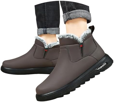 Bottes D'hiver Unisexes En Daim - Bottines Chelsea Confortables Et Chaudes | Pour Homme Et Femme, Style Décontracté