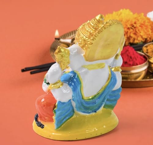 Image of PremiumAV Lord Ganesha Idol for Home Temple Decor | Ganpati Bappa Murti Showpiece for Gift | Decorative Ganesh Statue (1 Pc)