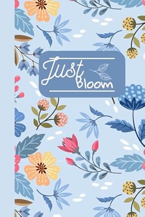 Amazon.co.jp: Flowers Notebook, College Ruled, Girly Journal: School ...