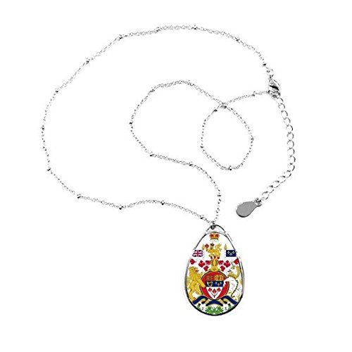 Collier pendentif Canada motif emblème national mark symbole pays forme teardrop par DIYthinker