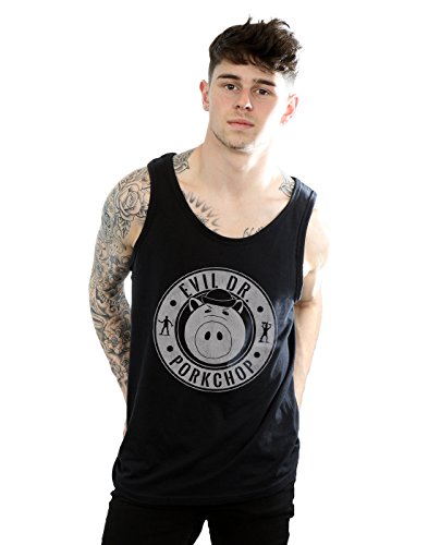 Image of Disney Men's Toy Story Evil Dr Pork Chop Logo Vest X-Large Black