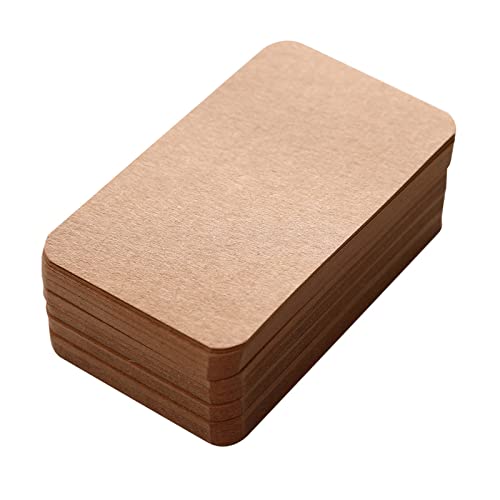 SHULLIN 100枚入り メッセージカード 手書き 紙カード 言葉カード 落書き用紙 単語カード 無地 名刺サイズ 用紙 ミニ 情報カード ブランクカード 暗記カード 語学学習に最適感謝祭メッセージ紙 名刺DIYタグギフトカード(9X5.2cm)