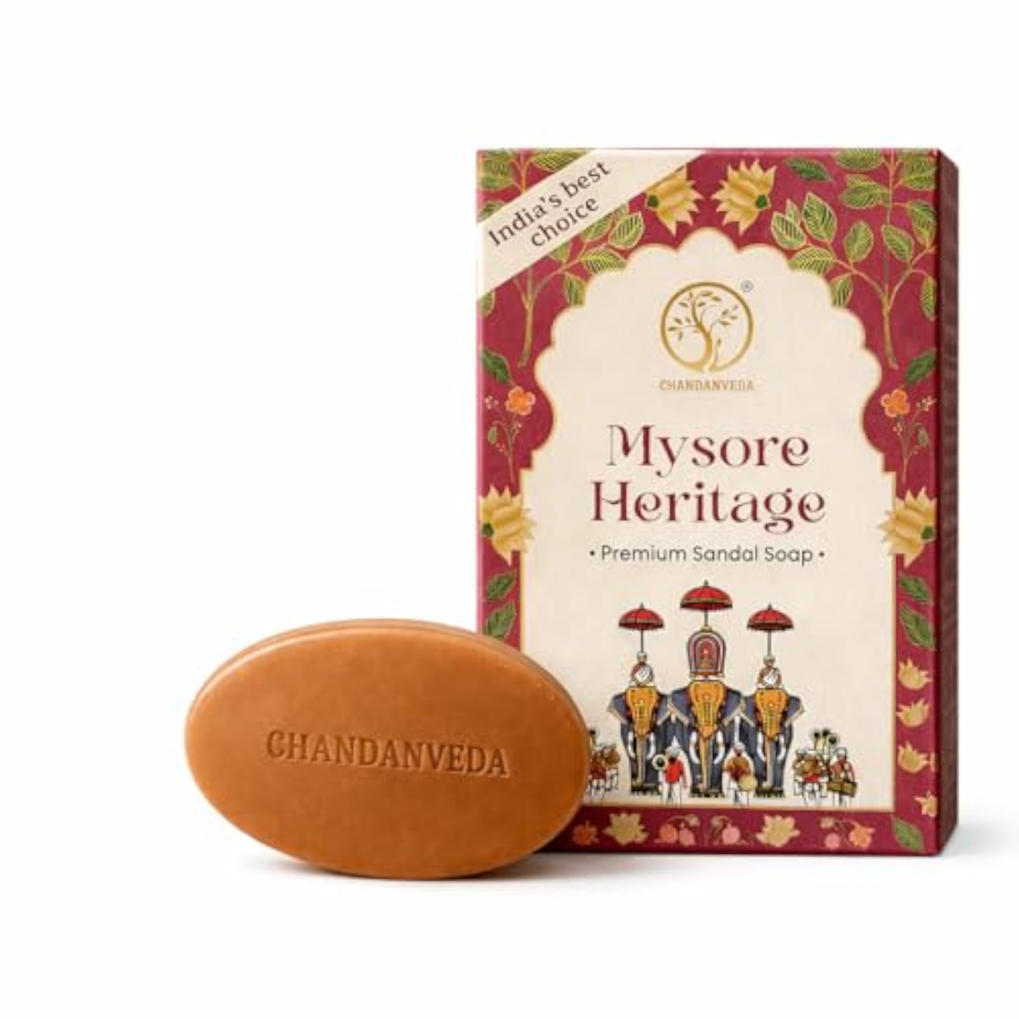 Mysore Heritage Premium Sandal Soap, 75g (Pack of 4)