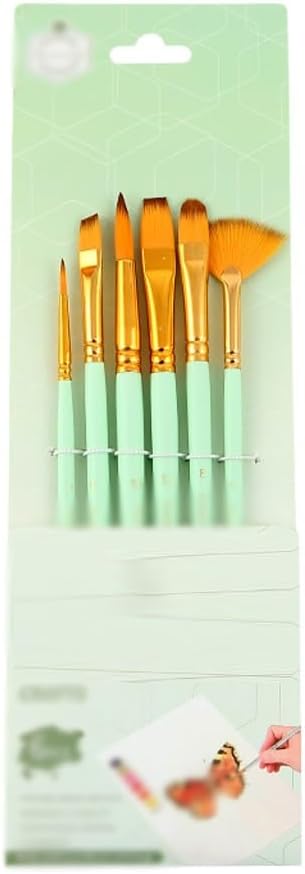 Oil Painting Pen 6 Nylon Brush Watercolor Acrylic Fan Pen Art Painting Tool Set