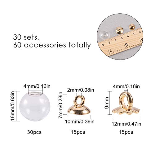 PandaHall 1 Scatola Trasparente Palla Pendente