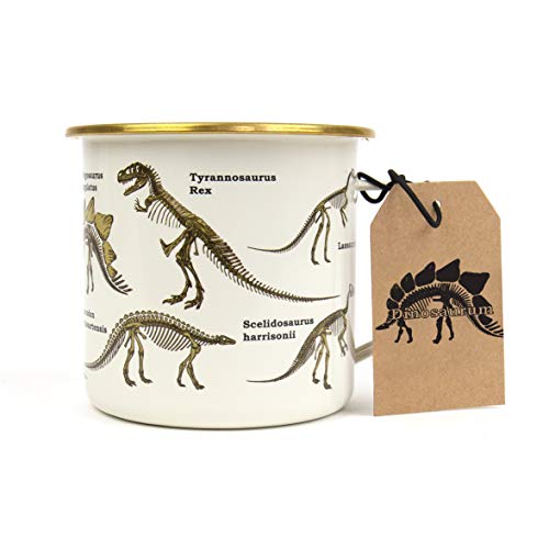 Taza metálica esmaltada camping dinosaurio 500 ml miniatura 1