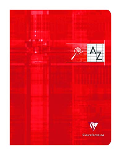 Clairefontaine 63799C - Packung mit 10 Vokabelheften 17x22cm, 48 Blatt ideal für Sehbehinderte, schwarze Lineatur 2,5mm 10x10, französische Lineatur, 90g, farbig sortiert, 1 Pack