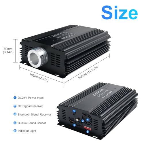 Image of AMKI DMX 90W Light Source Engine Driver Remote /APP Control Starlight Box Motor Remote Control, Connect with DMX512 Console Decoder