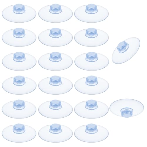 20 Pack Suction Cups 20mm Rubber Suckers Cup Hangers PVC Anti-Collision Suction Cups Clear Plastic Suckers Pads for for Festival Decoration Wall Glass Table Top