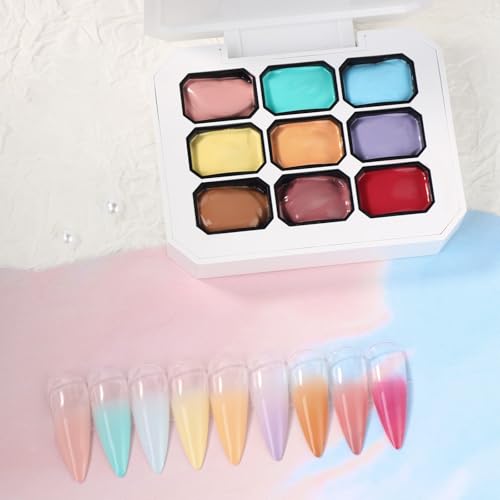 Gradient Painting Gel, 9 Colors Ombre Gel Polish UV miniatura 3