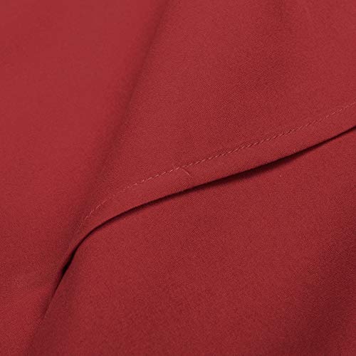 Bedsum 100% Brushed Microfiber Standard Pillow Shams Set Of 2, Super Soft And Cozy, Wrinkle, Fade, Stain Resistant 20X26 Oxford Pillowcases, 20X26 Inches, Wine Red #TOP2