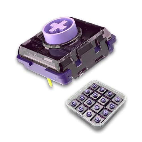 コミックノイズ Kailh Saker Mini Silent 静音 ロープロファイルスイッチ (16個入) レバーレス アケコン対応 ハヤブサ軸 Purple Iris Glede Falcoリニア 30g 高速入力 0.8mm作動 1.8mmストローク