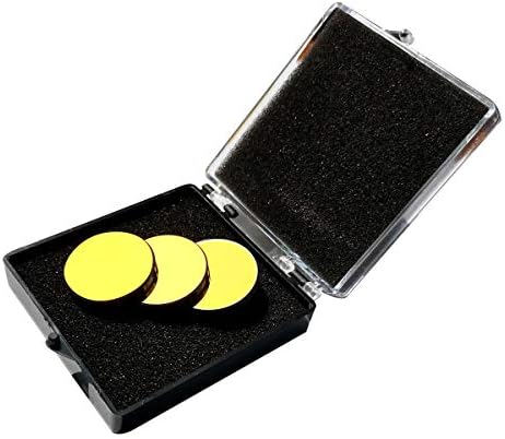 MCWlaser 20mm Laser Mirror Si Reflective Mirrors Lens Gold-Plated Silicon 3PCS CO2 Laser Lens,for CO2 Laser Engraving Cutting Machine