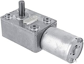 SANON Reversible High Torque Worm Geared Motor DC 12V Reduction Electric Motor 40RPM
