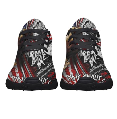 Sonzj-II Native American Flag Shoes Men Women Breathable Running Tennis Gym Walking Sneakers 5
