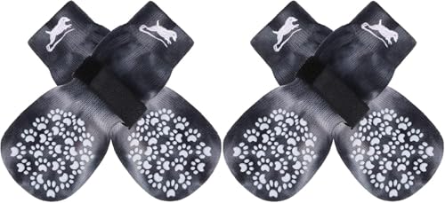 EXPAWLORER Anti Slip Dog Socks to Prevent Licking Paws, Dog Shoes for Hot Pavement, Dog Booties for Small Medium Large Senior Dogs, Traction Control Boots & Paw Protectors for Hardwood Floors