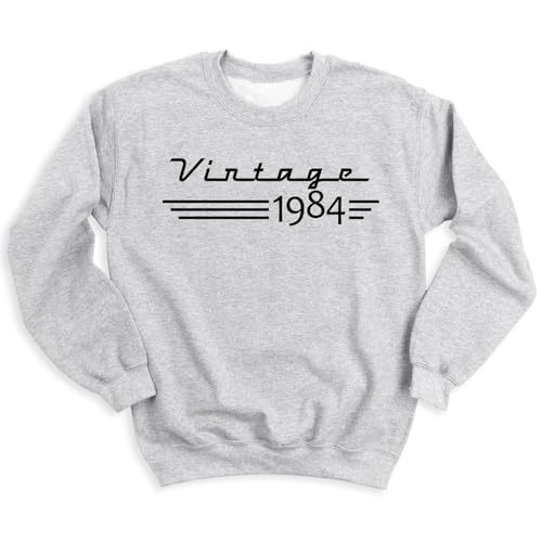 Vintage 1984 Sweatshirt, 40th Birthday Sweater, Birthday Gift for Women and Men, Retro 40 Years Old Top Outfit, Unisex Sizing Printed Sweatshirt and Hoodie