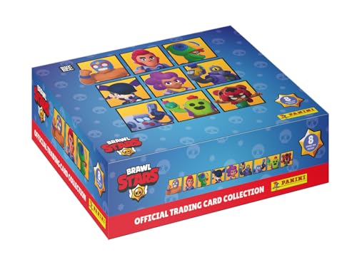 Panini Brawl Stars Trading Cards Box mit 18 Hüllen (8 Karten) + 1 Karte Limited Edition