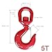 5 Ton Swivel Lifting Hook Heavy Duty, Round Rotating Hook with Safety Latch 3/4