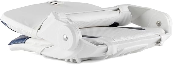 DeckMate Compact Folding Fishing Seat - White and Blue