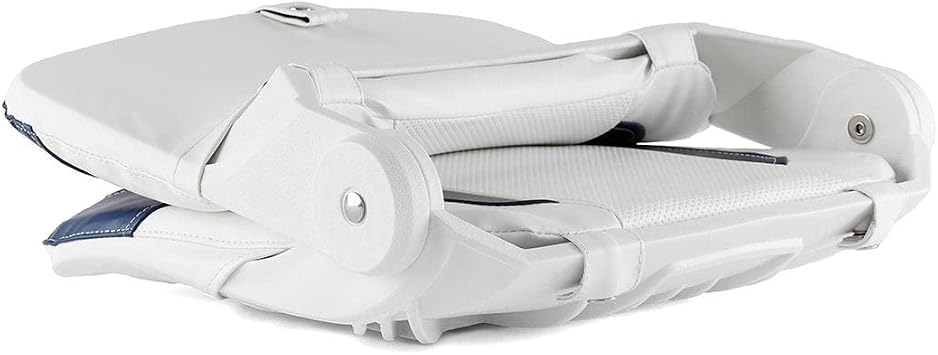 DeckMate Compact Folding Fishing Seat - White and Blue