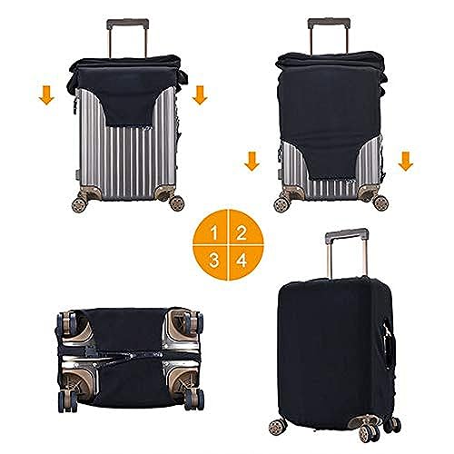 Housse de bagage colombe blanc XL en polyester lavable protégeant efficacement vos valises