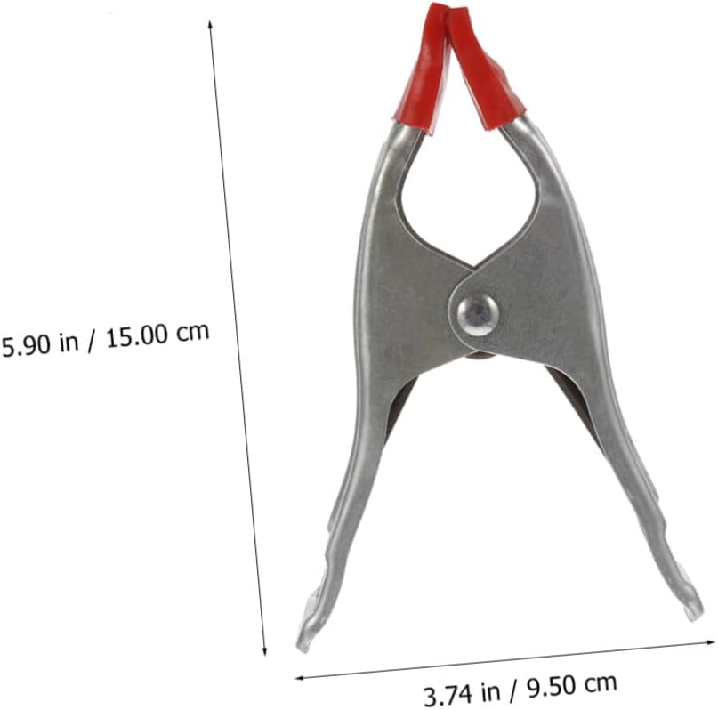 Tofficu 10pcs Heavy-duty A-shaped Woodworking Clamps Iron Spring Clips Thickened Carpentry Clips for Woodwork and Stone Fixing 6-inch Set