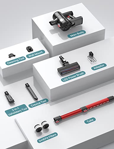 Welov Cordless Vacuum Cleaner, 6 In 1 Lightweight Stick Vacuum Cleaner 28Kpa, Max 45Mins Runtime, 280W Motor Vacuum Cleaner For Pet Hair, Hard Floor & Carpet S25 #TOP6