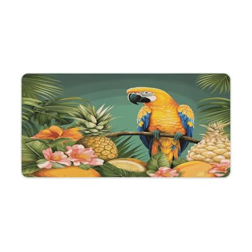 Summer Parrot Pineapple Bird Desk Pad Large 30x60 cm