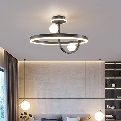 Plafonnier doré YangRy 60cm : lustre moderne pour la salle à manger et la chambre