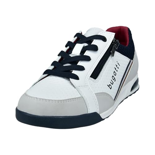 bugatti man Herren sportliche Schnürer, Männer Schnürhalbschuhe,schnürschuhe,Sneaker,Halbschuhe,Freizeitschuhe,maennlich,White (2000),43 EU/EU UK