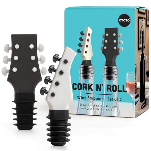 Shop OTOTO Cork n’ Roll Wine Stoppers, Set of 2, Bass & Guitar Shaped Wine Bottle Corks Shop OTOTO Cork n' Roll Wine Stoppers, Set of 2, Bass & Guitar Shaped Wine Bottle Corks – OTOTO