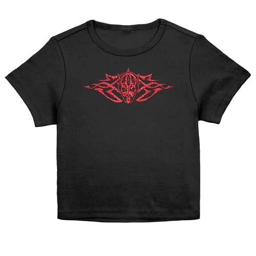 STAR WARS Women's Diamond Darth Junior's Baby Crop Tee