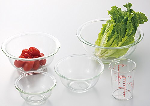 iwaki-PS-BO-50N-Heat-resistant-Glass-Bowl-Round-Shape-Set-of-5-Includes-Measuring-Cup
