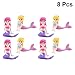 Produktbild Toyvian 8 Stück Mini Meerjungfrau Figuren Cartoon Figur Miniaturen Kuchen Topper Mikrolandschaft Bonsai Dekoration Schreibtisch Ornament Büro Hausgärten DIY Landschaft Blumentopf