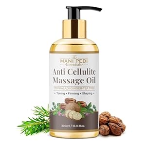 The M’ANI PE’DI Essentials Anti Cellulite Massage Oil with Triphaladi, Ginger Oil & Tea-Tree Oil for Toning, Firming & Shaping. 100{b13794532221bd7716b1630afd9d7d94fcba1925a8b0df34bdffa89758f7d763} Natural Ingredients, Non-Sticky Texture – 300ml