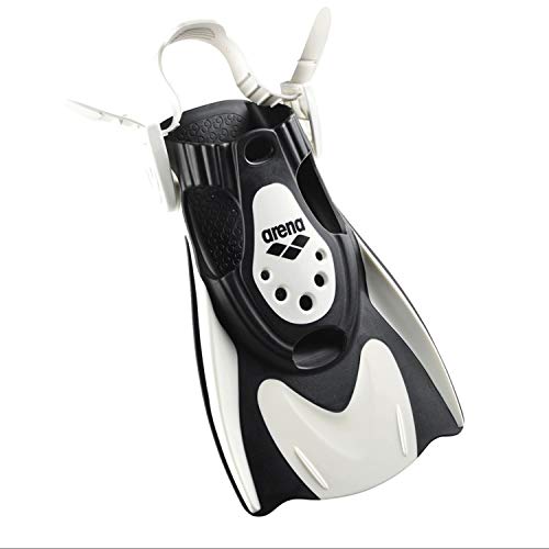 Arena Powerfin Fit, Pinna Unisex Adulto, Bianco (White/Black), M