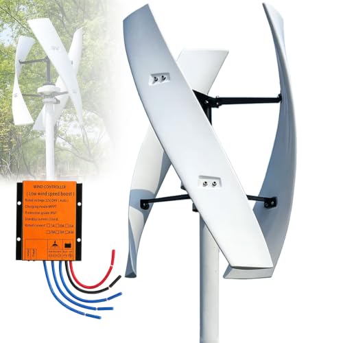 20kW Vertical Axis Wind Turbine Kit 12V 24V 48V w MPPT Controller Quiet Off-Grid Generator Durable Blades RV Home Backup Power Easy Setup Silent Reliable Clean Energy Solution