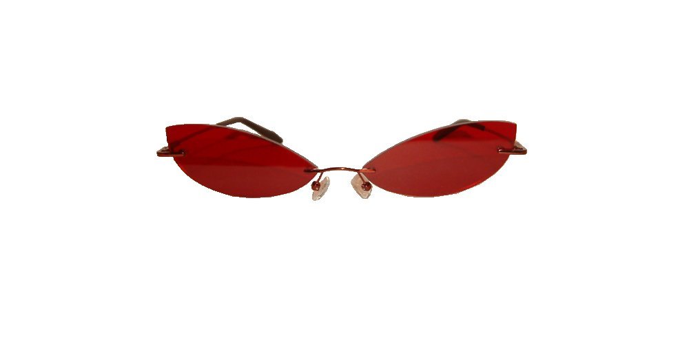 V1 Dark Red Costume Cosplay Glasses